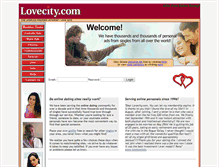 Tablet Screenshot of lovecity.com